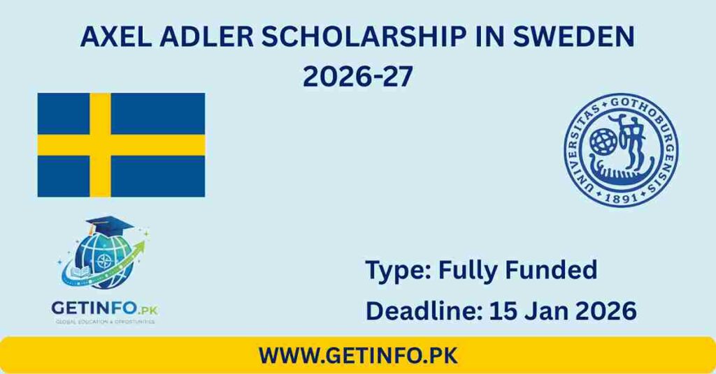 axel adler scholarshp in sweden